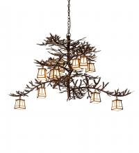 Meyda Blue 228470 - 55" Long Pine Branch 12 Light Chandelier