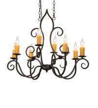 Meyda Blue 231962 - 36" Long Clifton 8 Light Oblong Chandelier