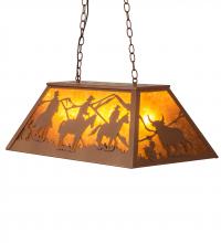 Meyda Blue 236858 - 33&#34; Long Rustlers Oblong Pendant