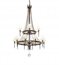 Meyda Blue 236985 - 48&#34; Wide Amaury 15 Light Two Tier Chandelier