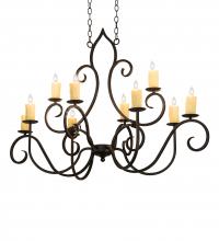 Meyda Blue 237296 - 48&#34; Long Clifton 10 Light Oblong Chandelier