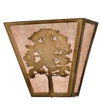 Meyda Blue 23938 - 13"W Oak Tree Wall Sconce