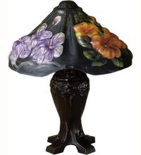 Meyda Blue 24034 - 19&#34;H Puffy Iris Blossom Table Lamp