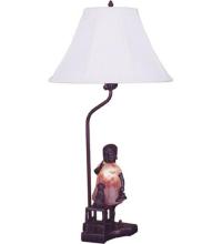 Meyda Blue 24166 - 14.5&#34;H Silhouette Girl with Puppy Accent Lamp