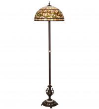 Meyda Blue 242829 - 71" High Tiffany Turning Leaf Floor Lamp