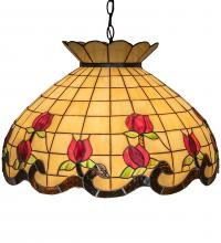 Meyda Blue 245984 - 23&#34; Wide Roseborder Pendant