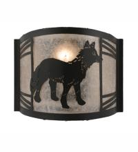 Meyda Blue 247256 - 12&#34; Wide Fox on the Loose Right Wall Sconce