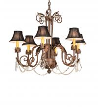 Meyda Blue 247387 - 28&#34; Wide Lindsay 6 Light Chandelier