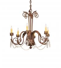 Meyda Blue 249787 - 30" Wide Lindsay 6 Light Chandelier