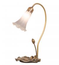 Meyda Blue 251565 - 16&#34; High Gray Tiffany Pond Lily Accent Lamp
