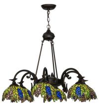 Meyda Blue 27397 - 32&#34;W Tiffany Honey Locust 6 LT Chandelier