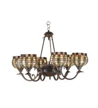 Meyda Blue 27404 - 32&#34;W Jeweled Basket 6 LT Chandelier