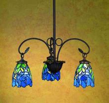 Meyda Blue 27412 - 24&#34; Wide Iris 3 Light Chandelier