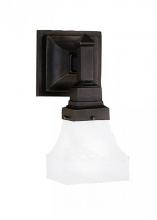 Meyda Blue 27620 - 5"W Bungalow White Alabaster Swirl Wall Sconce