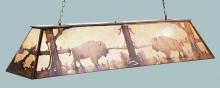 Meyda Blue 30148 - 60&#34; Long Buffalo at Lake Oblong Pendant