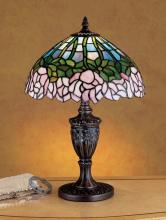 Meyda Blue 30343 - 18&#34; High Tiffany Cabbage Rose Accent Lamp