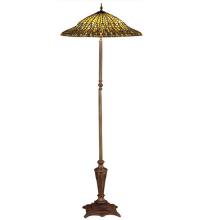 Meyda Blue 30994 - 65&#34;H Tiffany Lotus Leaf Floor Lamp