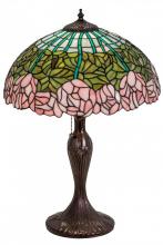 Meyda Blue 31143 - 23&#34; High Tiffany Cabbage Rose Table Lamp