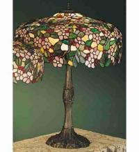 Meyda Blue 31148 - 26&#34; High Tiffany Cherry Blossom Table Lamp