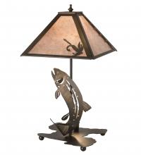 Meyda Blue 32531 - 21&#34;H Leaping Trout Table Lamp