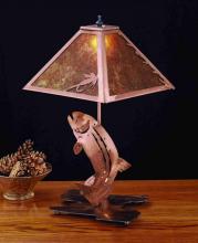 Meyda Blue 32532 - 21&#34;H Leaping Trout Table Lamp