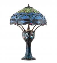 Meyda Blue 37946 - 33&#34; High Hanginghead Dragonfly Table Lamp