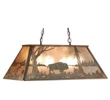 Meyda Blue 50019 - 48&#34; Long Buffalo at Lake Oblong Pendant