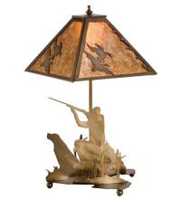 Meyda Blue 50402 - 20&#34;H Duck Hunter W/Dog Table Lamp