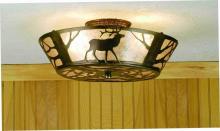 Meyda Blue 51495 - 16" Wide Elk on the Loose Flushmount