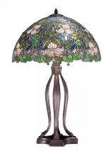Meyda Blue 52172 - 30&#34;H Trillium & Violet Table Lamp
