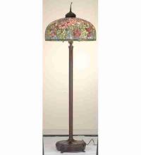 Meyda Blue 66516 - 78&#34; High Tiffany Oriental Poppy Floor Lamp