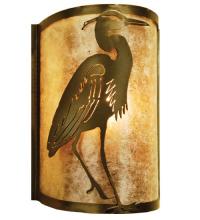 Meyda Blue 68186 - 8&#34; Wide Heron Right Wall Sconce