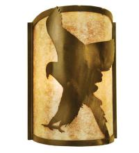 Meyda Blue 68187 - 8"W Flying Hawk Left Wall Sconce.