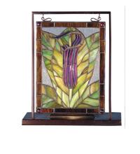 Meyda Blue 68552 - 9.5&#34;W X 10.5&#34;H Jack-in-the-Pulpit Lighted Mini Tabletop Window