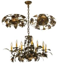 Meyda Blue 70624 - 31&#34;W Oak Leaf 9 LT Chandelier