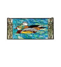 Meyda Blue 77712 - 35&#34;W X 16&#34;H Wood Ducks Stained Glass Window