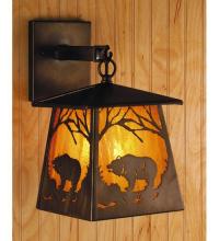 Meyda Blue 81343 - 7.5&#34;W Grizzly Bear at Dawn Hanging Wall Sconce