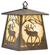 Meyda Blue 82638 - 7"W Elk at Dawn Hanging Wall Sconce