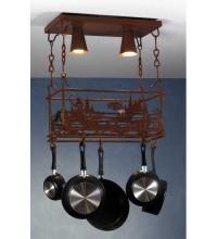 Meyda Blue 82884 - 24&#34;L Fly Fishing Creek Pot Rack