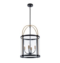 Artcraft AC11515BB - Bonita Collection 4-Light 17&#34; Pendant Black and Brushed Brass