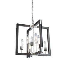 Artcraft AC11658BN - Gatehouse 8 Light Chandelier (Dark Pine & Brushed Nickel)