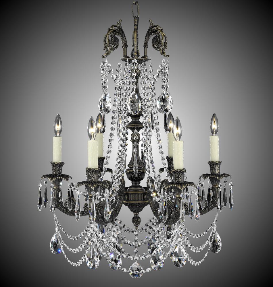 6 Light Finisterra with draping Chandelier