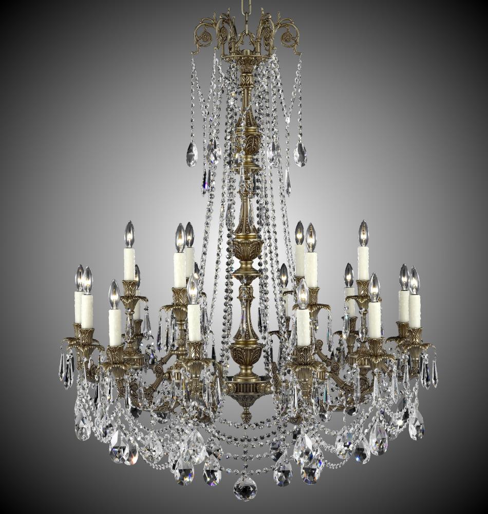 6+12 Light Finisterra with draping Chandelier