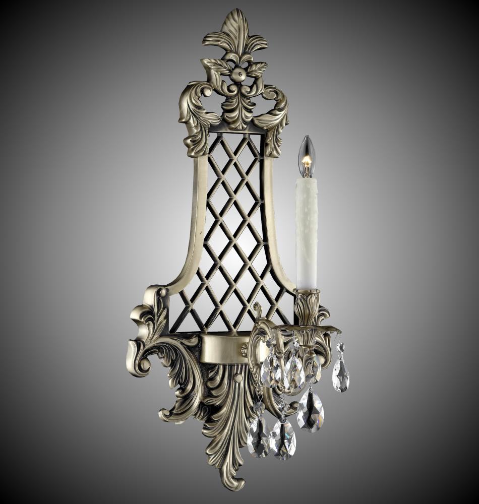 1 Light Lattice Large Wall Sconce