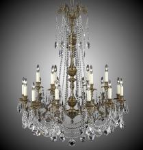 American Brass & Crystal CH2058-A-04G-PI - 6+12 Light Finisterra with draping Chandelier
