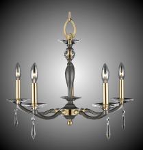 American Brass & Crystal CH5323-SP-35S-37G-ST - 5 Light Kensington Chandelier