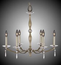 American Brass & Crystal CH5325-SP-37G-38G-ST - 6 Light Kensington Chandelier