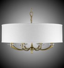 American Brass & Crystal CH5427-35S-ST-PG - 32 inch Kensington Drum Shade Chandelier