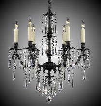 American Brass & Crystal CH7814-U-10W-PI - 6 Light Parisian Spire Chandelier