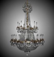 American Brass & Crystal CH8163-P-04G-PI - 27+27 Light Valencia Chandelier